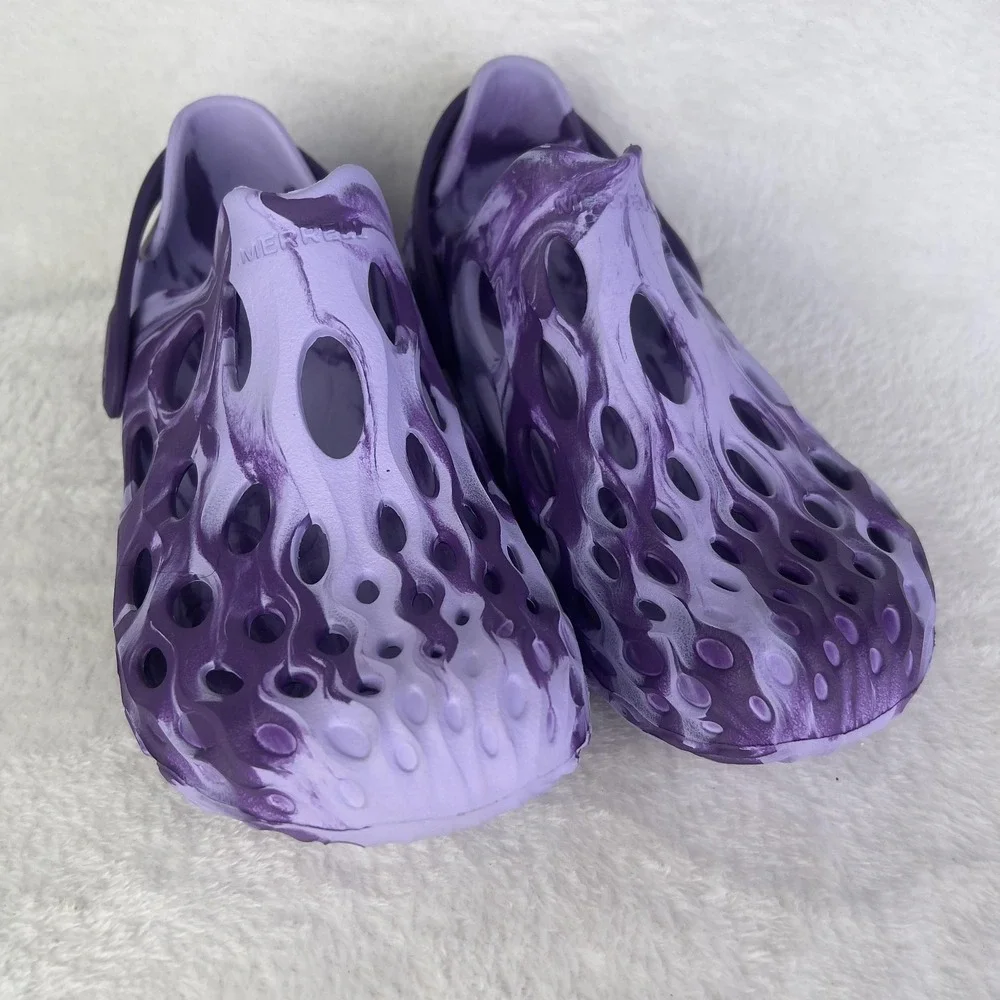 Merrell Shoes Mens 8 Purple Hydro Moc Clog‎ Sandals Tie Dye Slip On